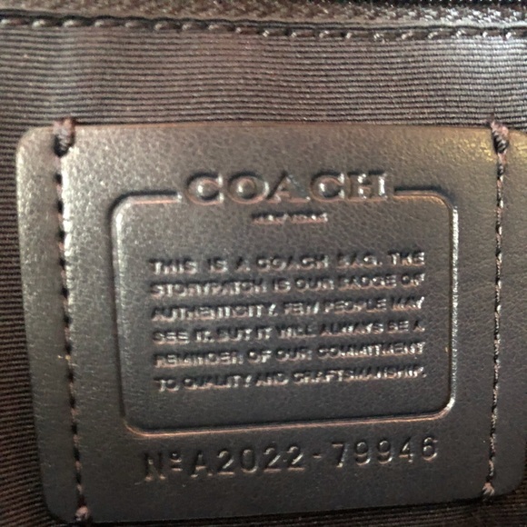 COACH midnight blue leather ROWAN SATCHEL - Picture 10 of 10